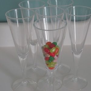 Crate and Barrel acrylic wine champagne glasses